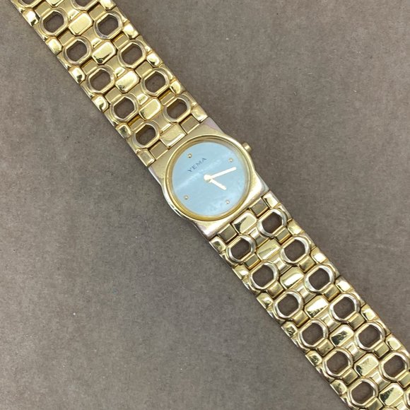 Vintage Yema French Designer Gold Plated 10 micron Quartz Watch - Picture 3 of 8